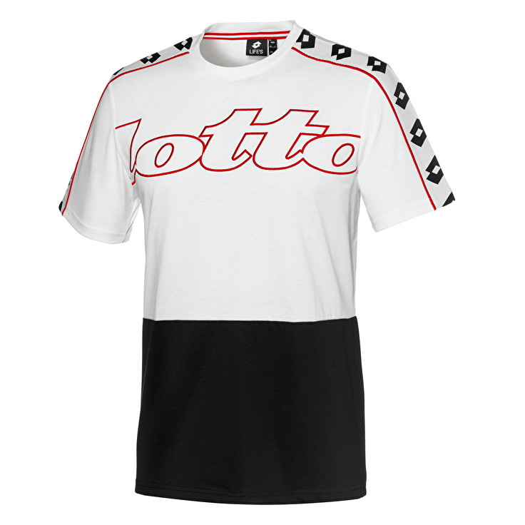 Lotto Athletica Prime Camisetas Hombre - Blancas/Negras - Colombia BWRIUSQ-01